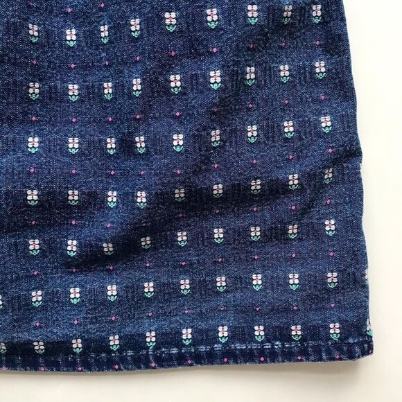 Vintage Oshkosh embroidered floral denim dress 6X - Picture 4 of 8